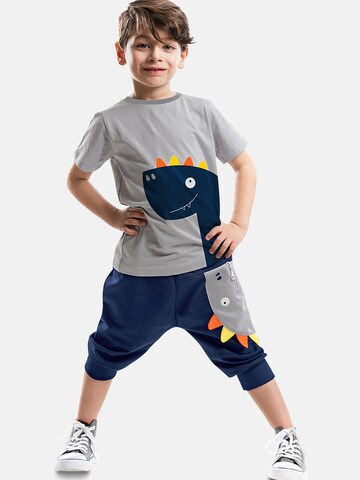 Denokids Set 'Dino Lui' in Grau: Vorderseite