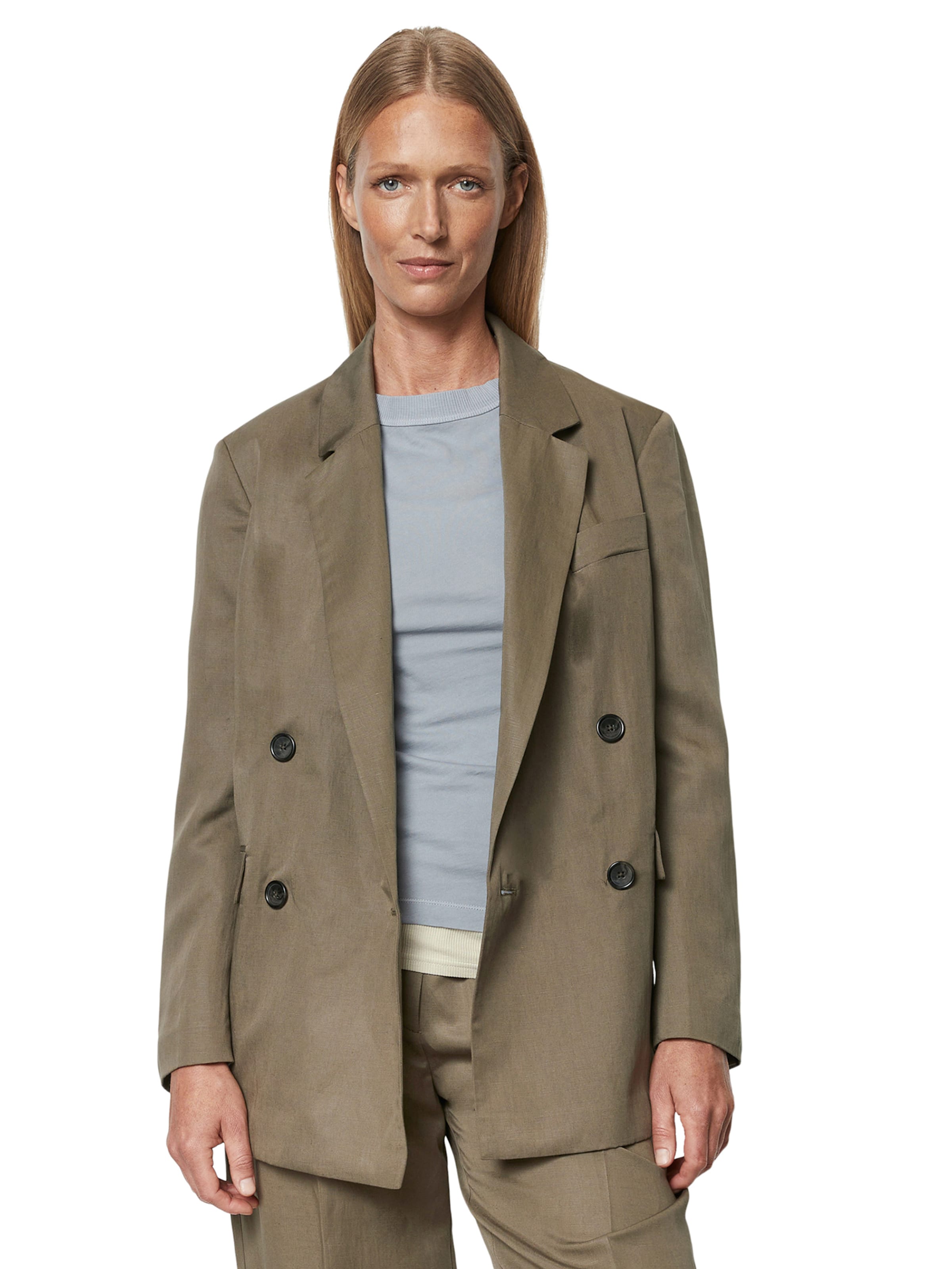 Marc O'Polo Bleiser, värv pruun: eest vaates