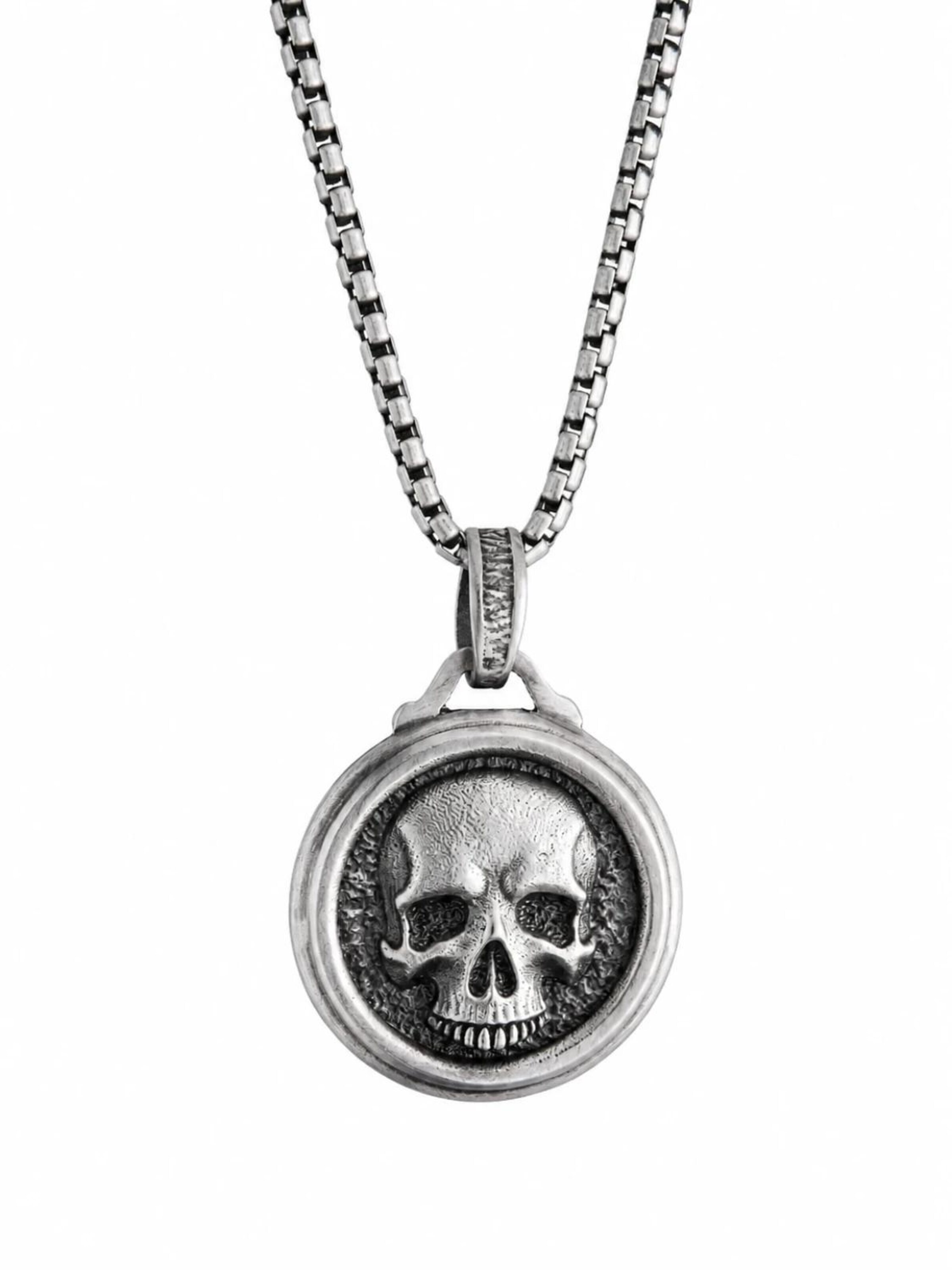 Pendentif 'AETERNUM' REYTEL en argent : devant