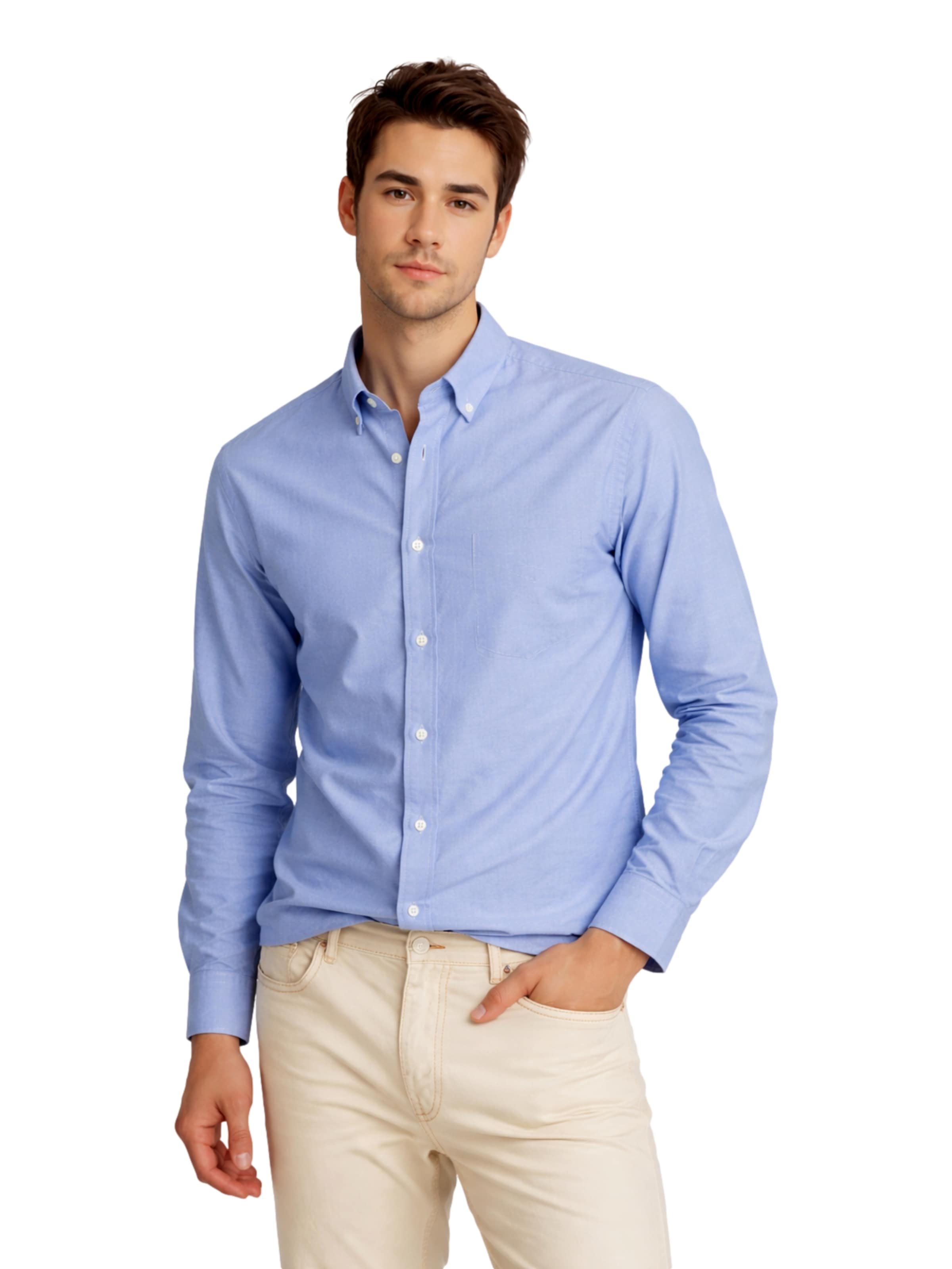 SEIDENSTICKER Rovný strih Košeľa - Modrá: predná strana