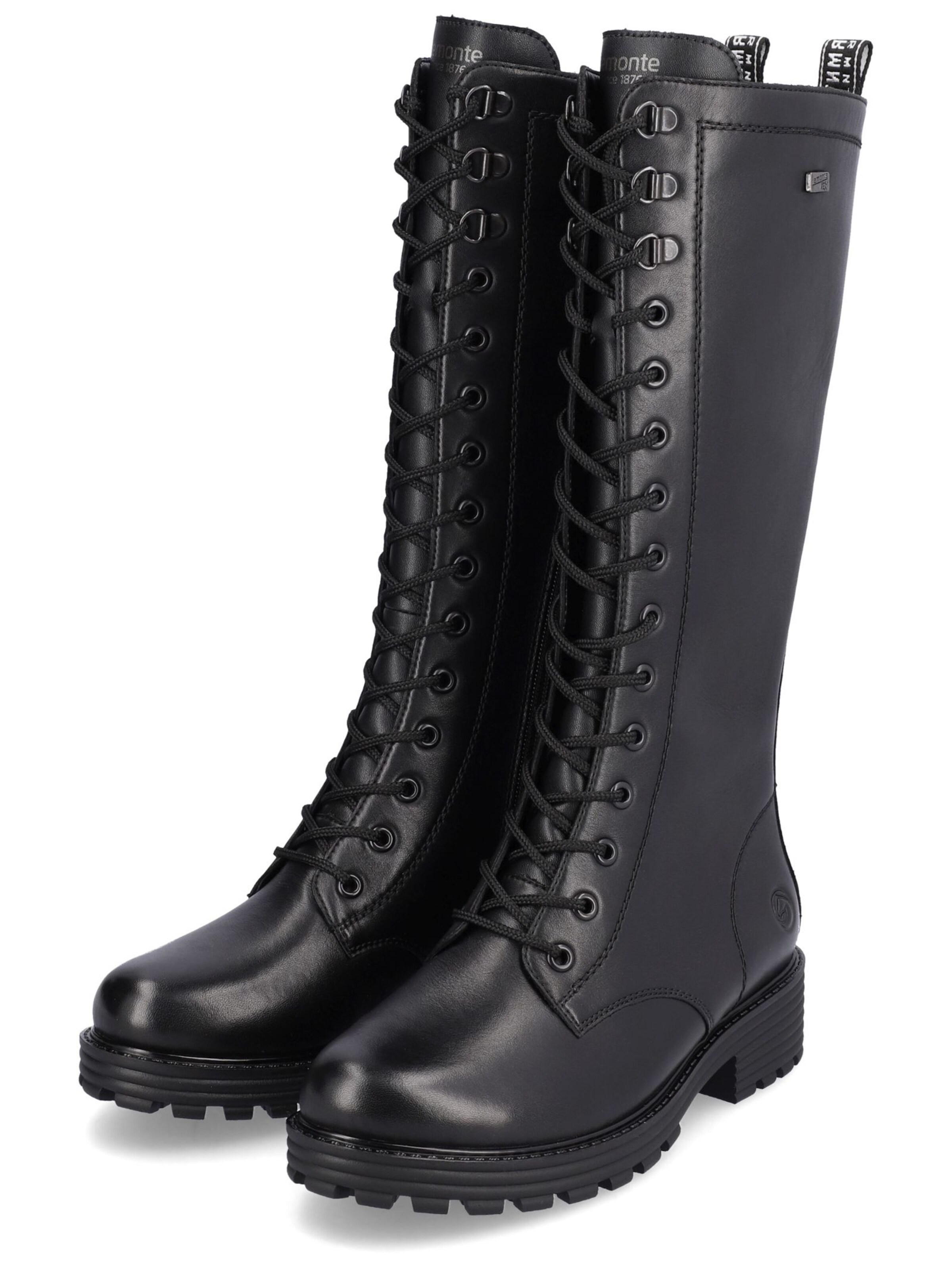REMONTE Schnürstiefel in Schwarz