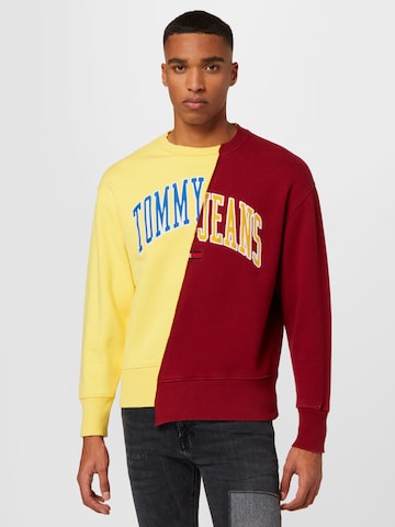 Tommy Jeans - Sudadera en amarillo: frente