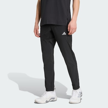 ADIDAS PERFORMANCE Tapered Workout Pants 'Tech Apparel' in Black: front