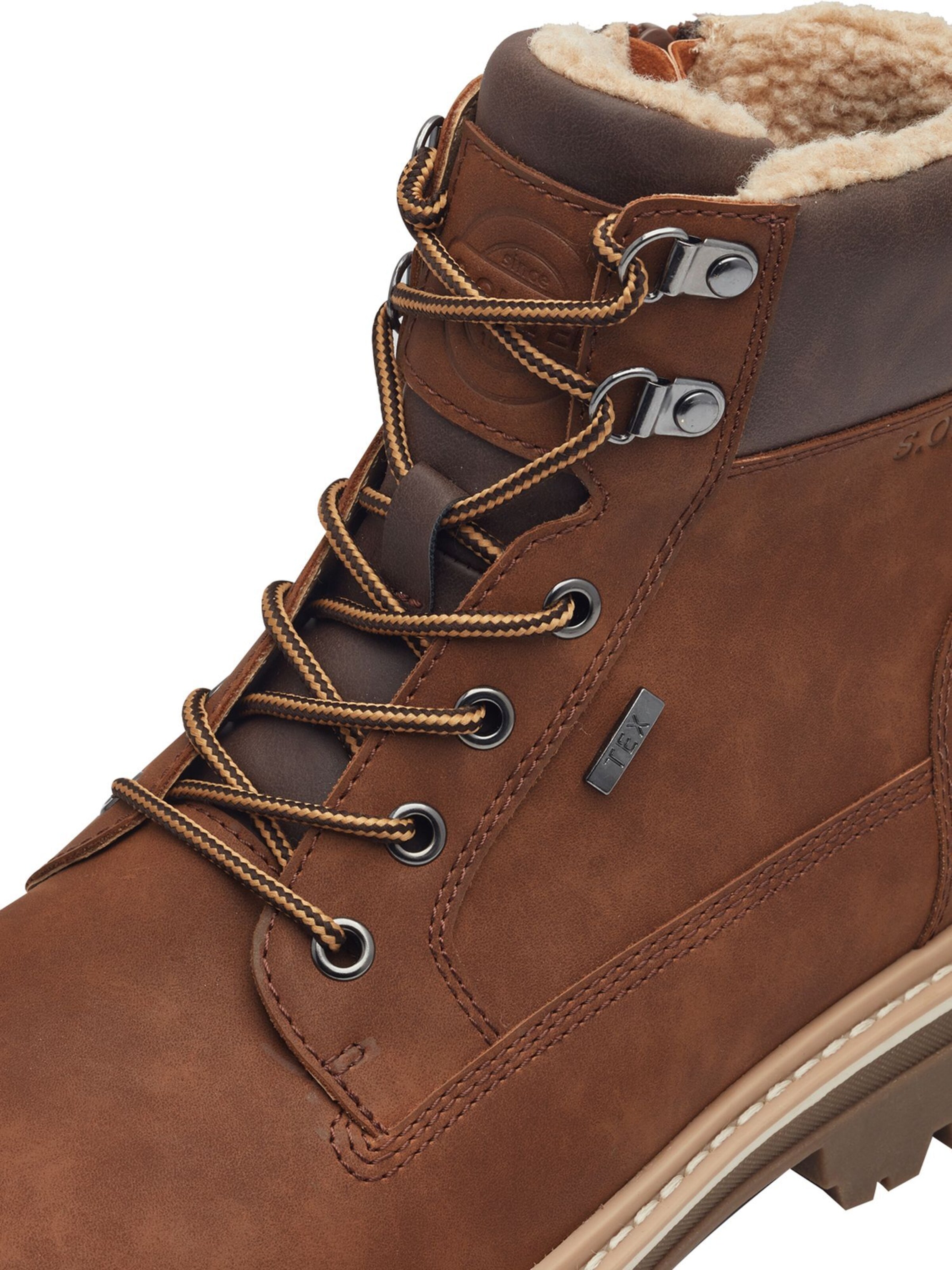 Bottines à lacets s.Oliver en marron