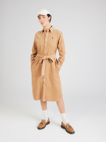 Polo Ralph Lauren Blousejurk in Beige: voorkant