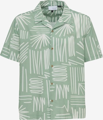mazine Button Up Shirt ' Honolulu Shirt ' in Green: front