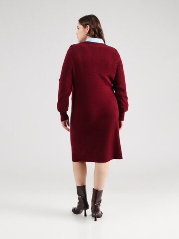 ONLY Carmakoma Knitted dress 'CARKatia' in Red