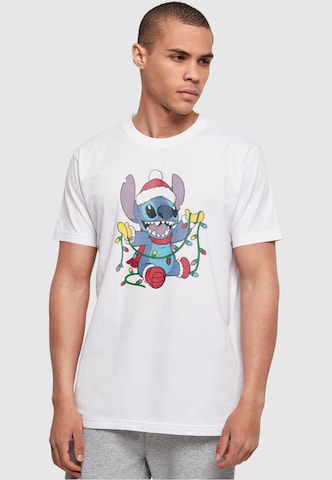 ABSOLUTE CULT T-Shirt ' Lilo And Stitch- Christmas Lights' in Weiß: predná strana