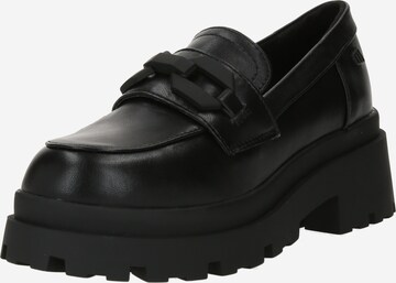 MTNG Classic Flats 'MISSIONE' in Black: front