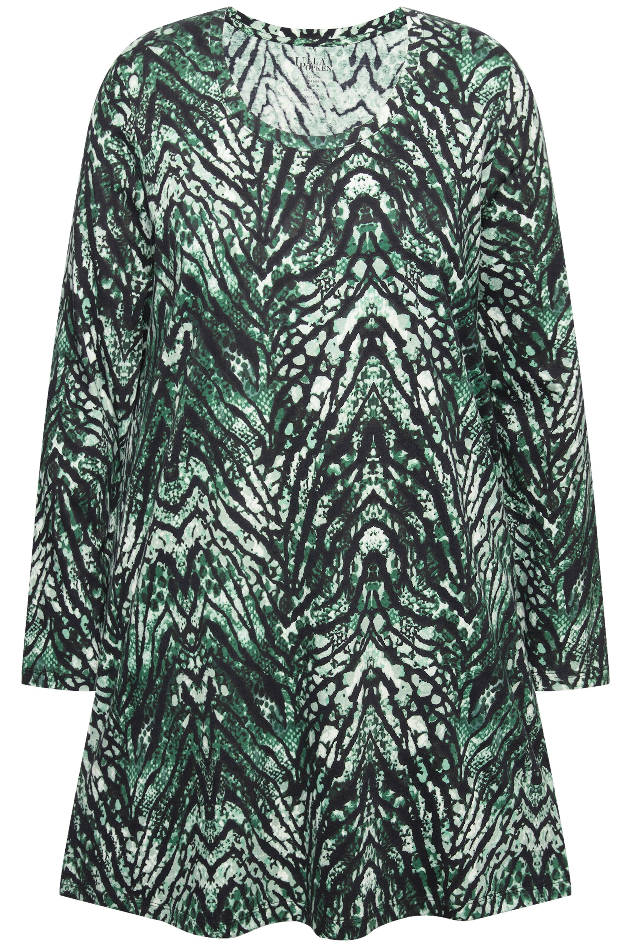 T-shirt Ulla Popken en vert : devant