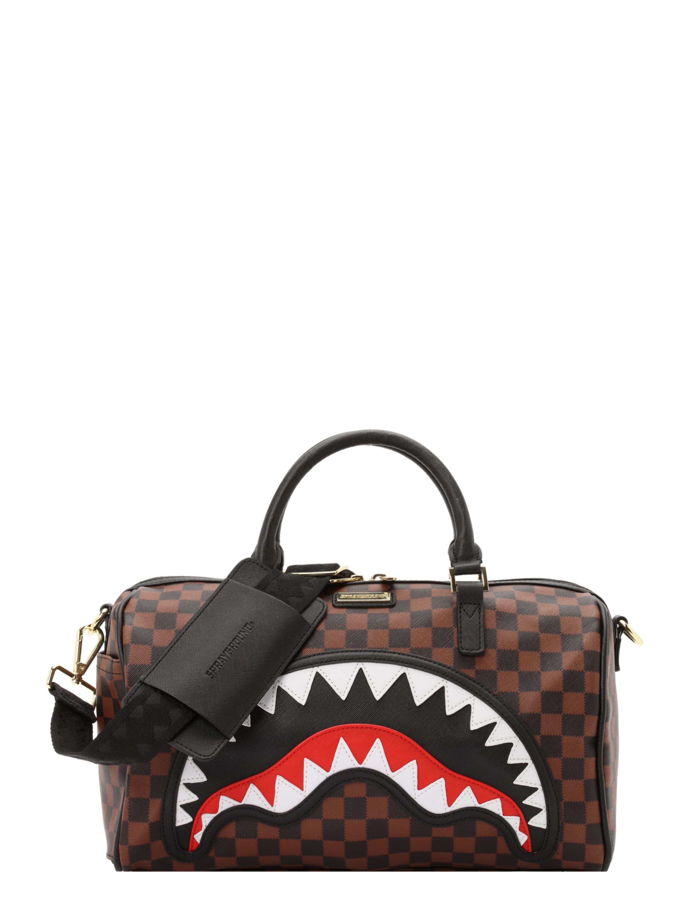 Sac de voyage 'SAWTOOTH SHARKS IN PARIS MINI DUFFLE' Sprayground en marron : devant