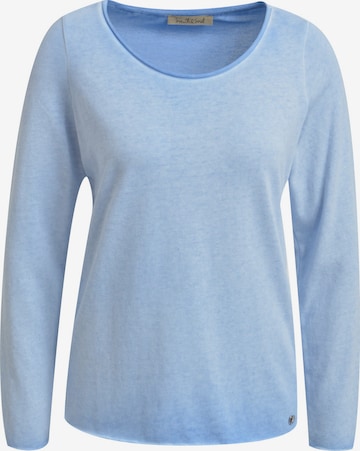 Smith&Soul Basic Langarmshirt mit Rollkanten in Blau: Vorderseite