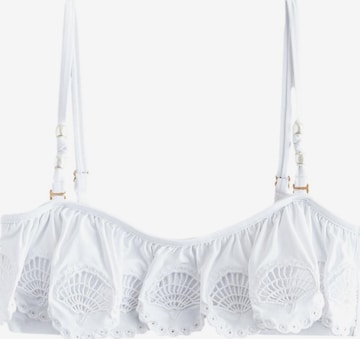 balta Next Bandeau Bikinio viršutinė dalis: priekis