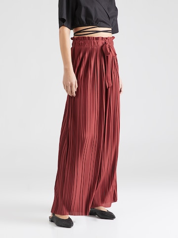 Wide Leg Pantalon 'Elena' ABOUT YOU en rouge : devant