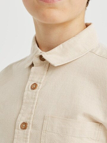 WE Fashion - Ajuste regular Camisa en beige