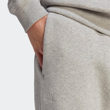 ADIDAS SPORTSWEAR Tapered Workout Pants 'All SZN Fleece Graphic' in Grey
