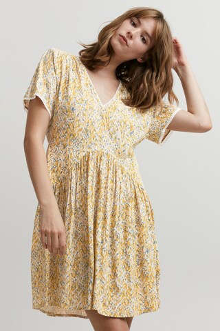 Robe d’été 'FLORINE' Atelier Rêve en jaune : devant