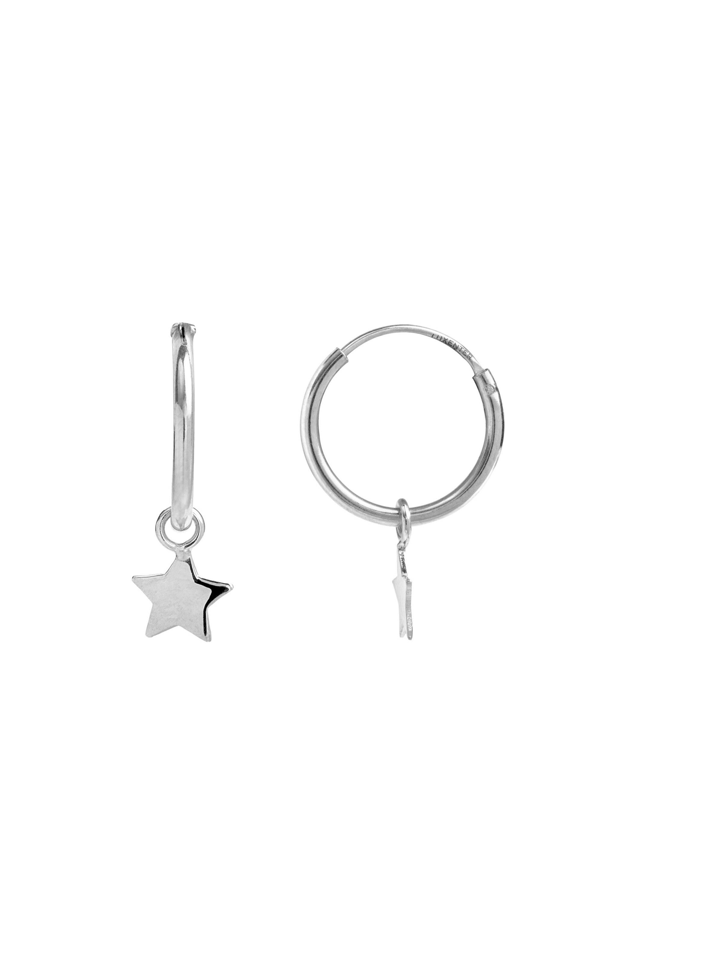 Luxenter Earrings 'Essential' in Silver: front