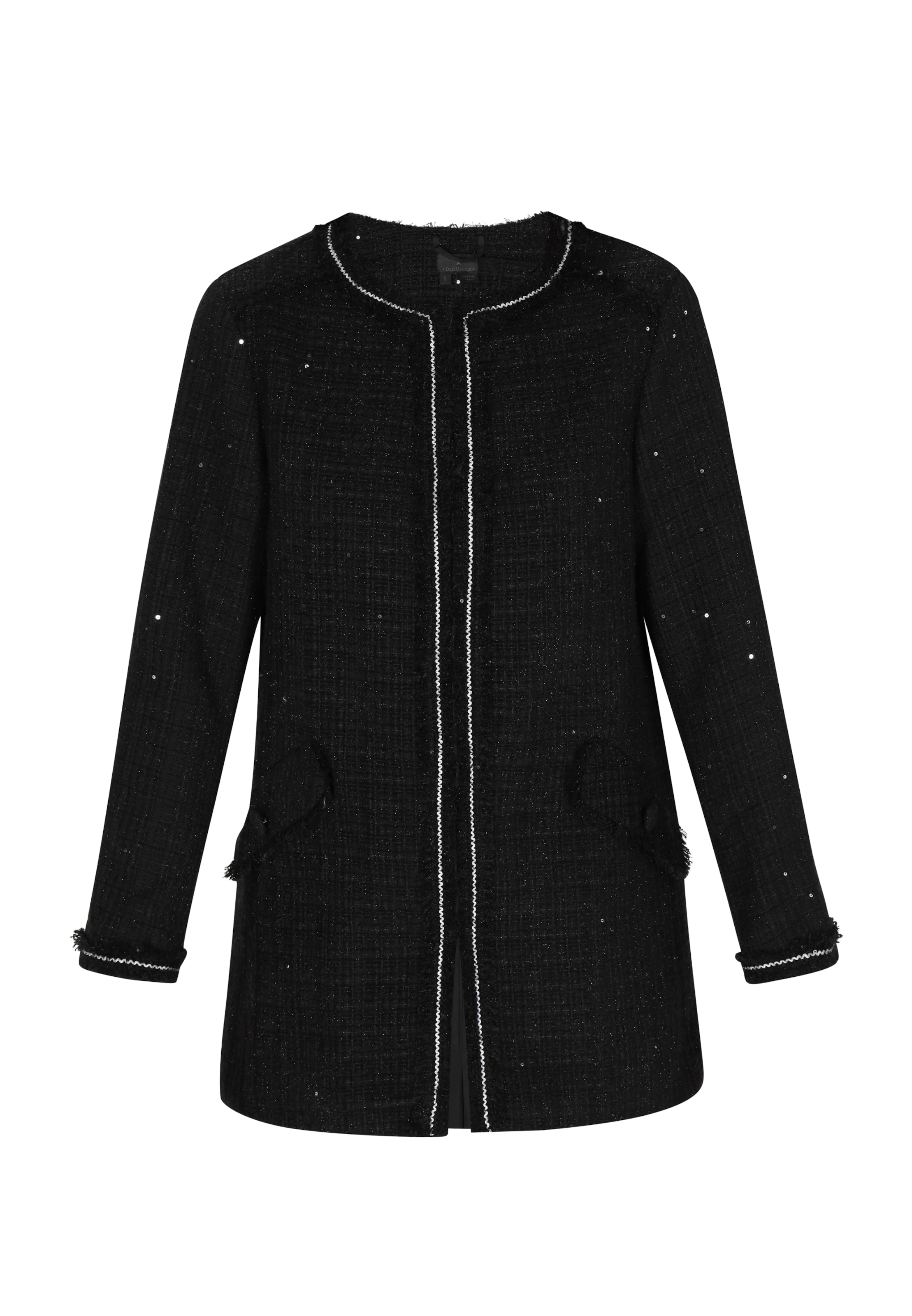 DreiMaster Klassik Välikausitakki 'Classic Look' värissä musta, Tuotenäkymä