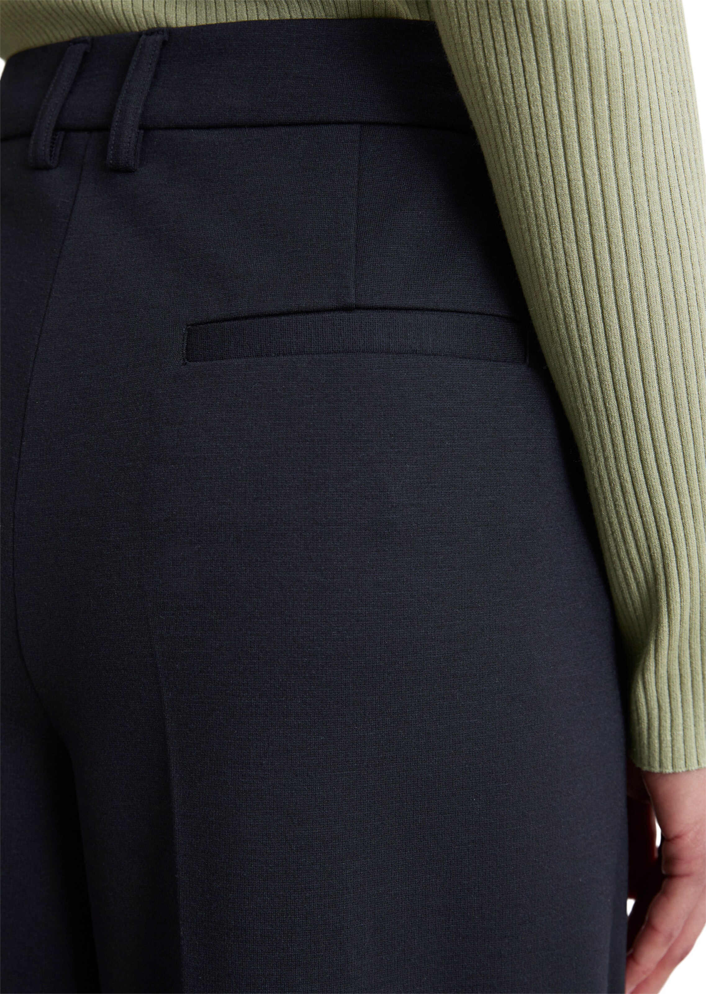 Marc O'Polo Wide Leg Hose in Schwarz