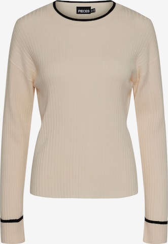 PIECES Sweater 'JILJA' in Beige: front