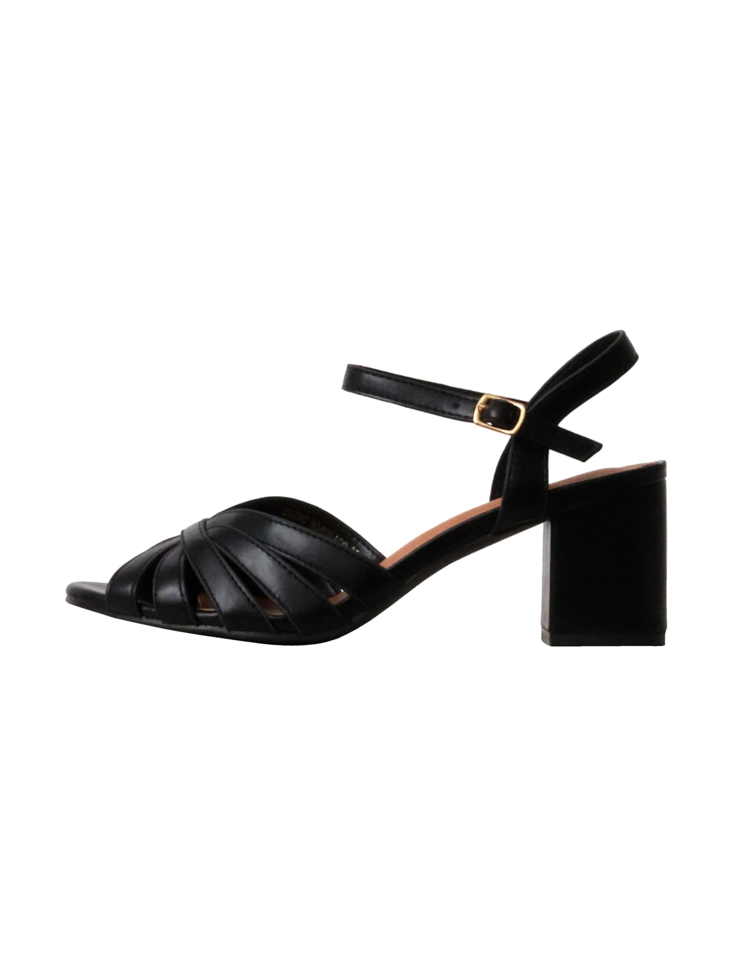 POTI PATI Sandaal 'Supermodische Sandalen mit Absatz' in Zwart: voorkant