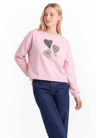 Sweat-shirt MYMO en rose : devant