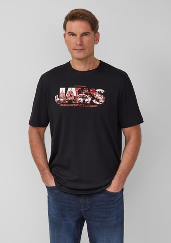 s.Oliver T-Shirt 'Jaws© UCS LLC' in Schwarz: Vorderseite
