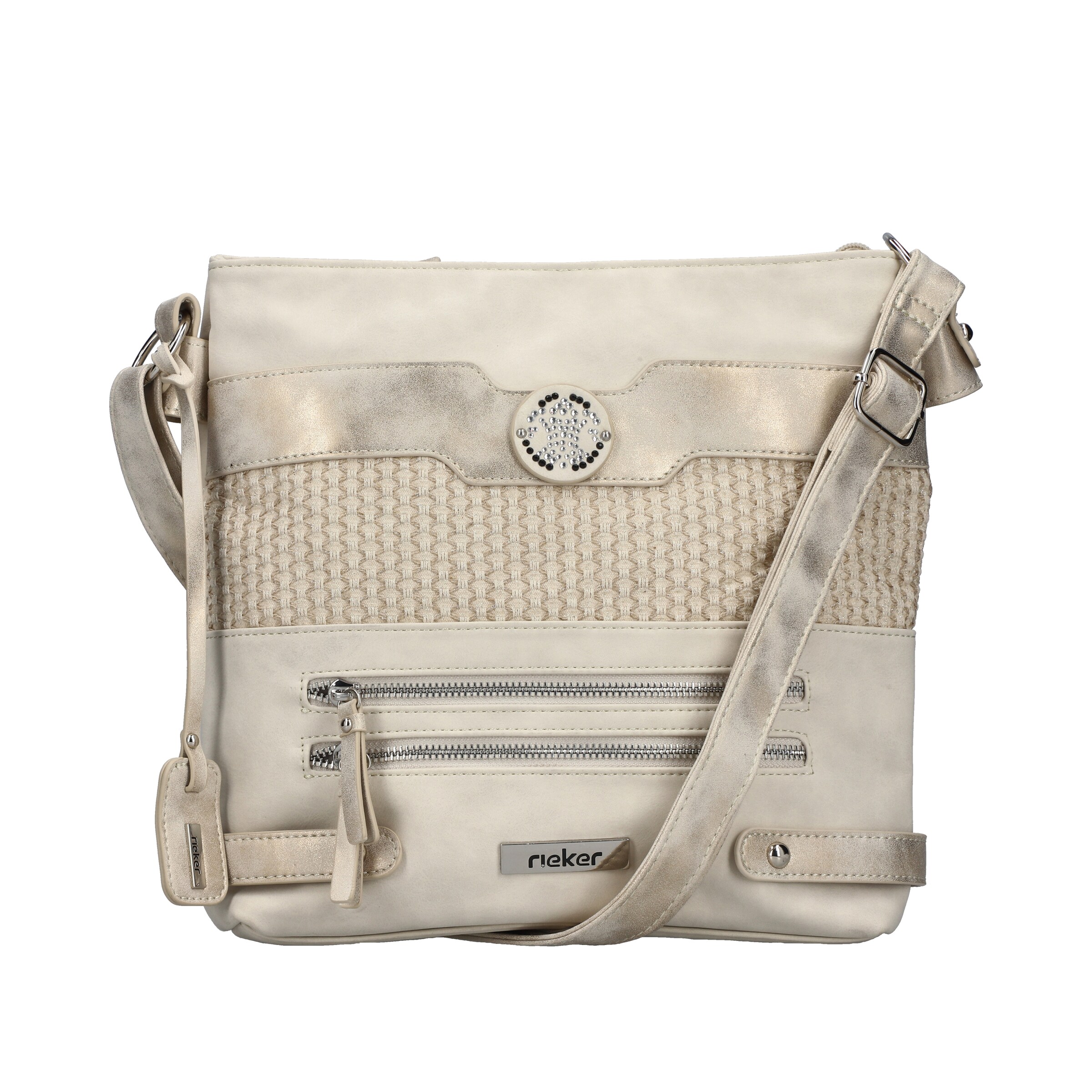Rieker Crossbody Bag in Beige: front