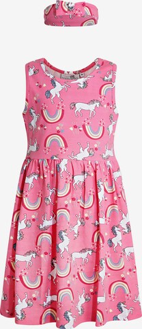 happy girls Dress in Pink: front