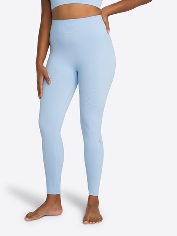 OCEANSAPART Skinny Sportbroek 'Tara' in Blauw: voorkant