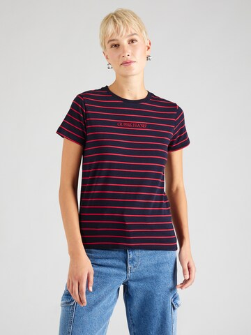 T-shirt GUESS JEANS en rouge : devant