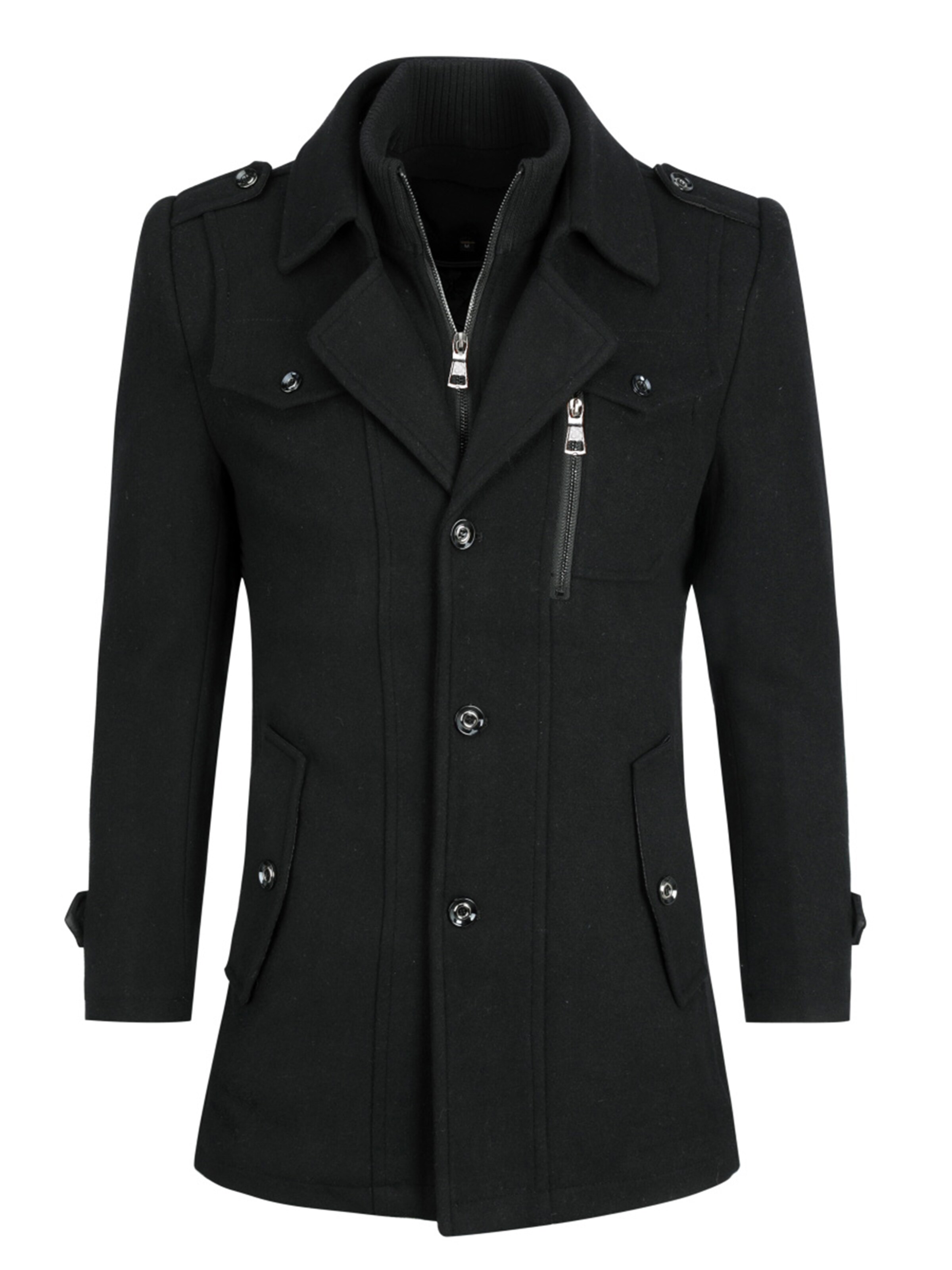 Youthup Winter Coat in Black, Item view