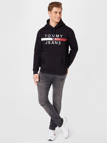 Tommy Jeans Mikina – černá