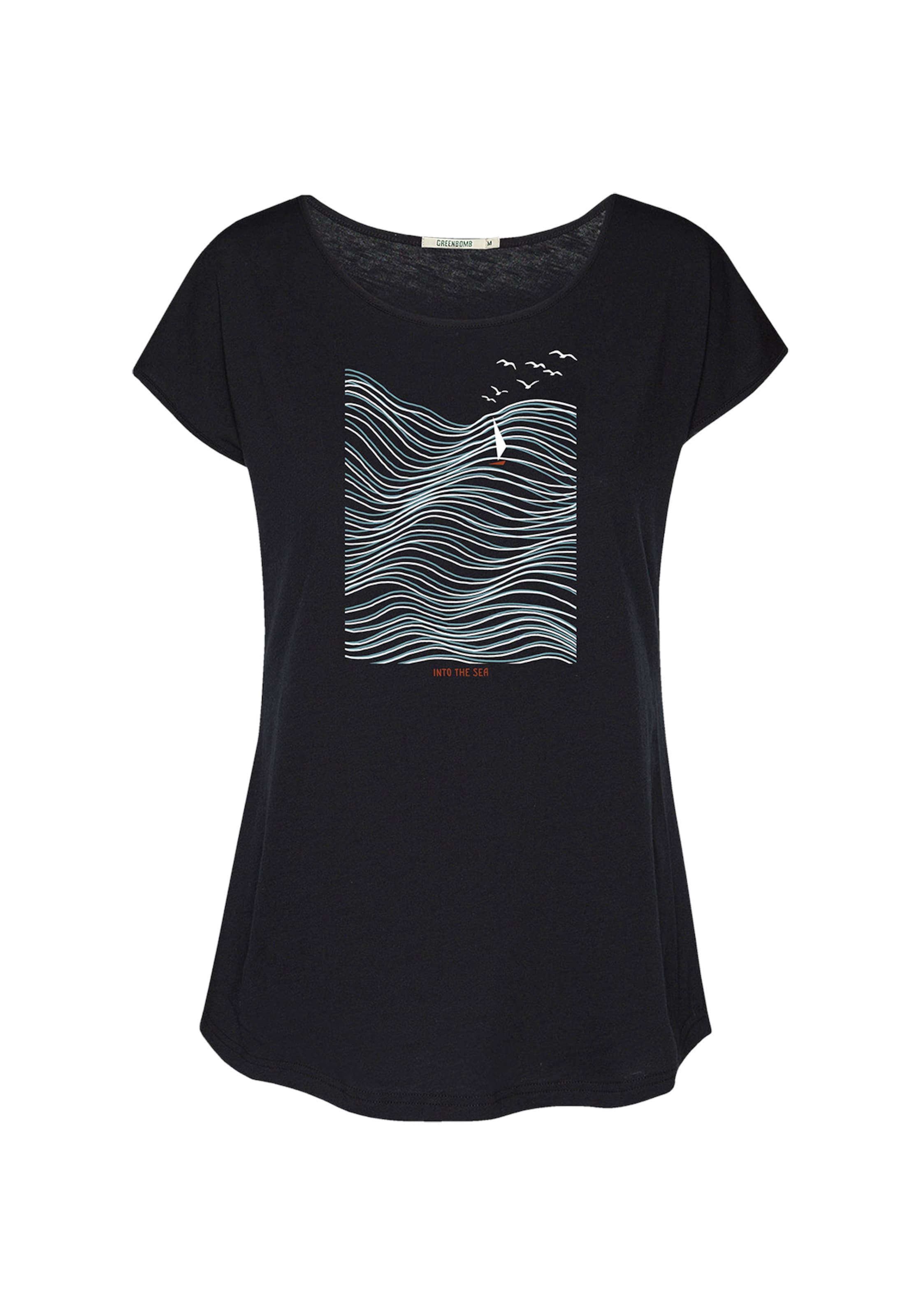 GREENBOMB Shirt ' Nature High Sea' in Black: front