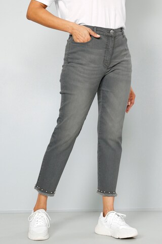 MIAMODA Slimfit Jeans in Grijs: voorkant