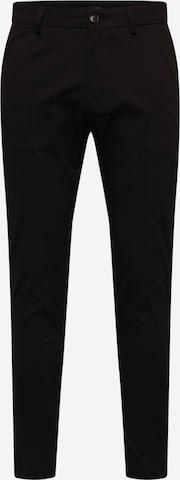 DRYKORN Tapered מכנסי צ'ינו 'AJEND' בשחור: מלפנים