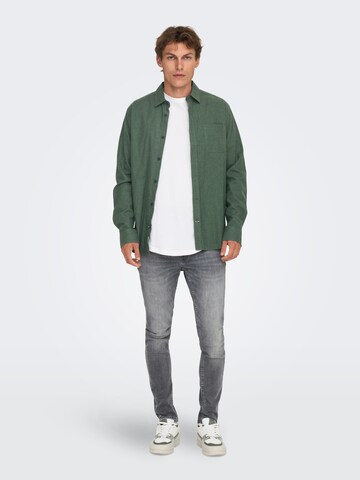 Only & Sons - Ajuste regular Camisa 'ONSRoad' en verde