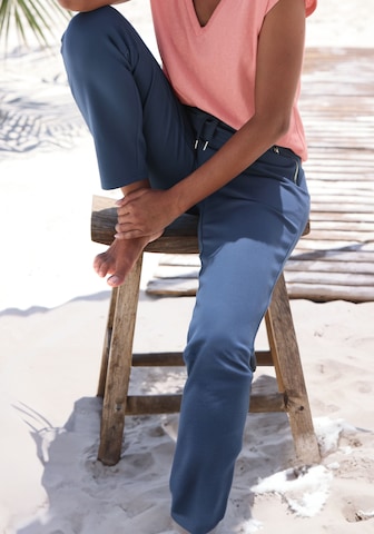 BEACH TIME Loosefit Pyjamahose in Blau