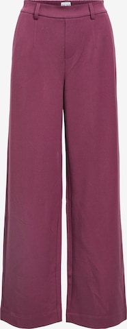 OBJECT Wide leg Chino Pants 'OBJLisa' in Purple: front