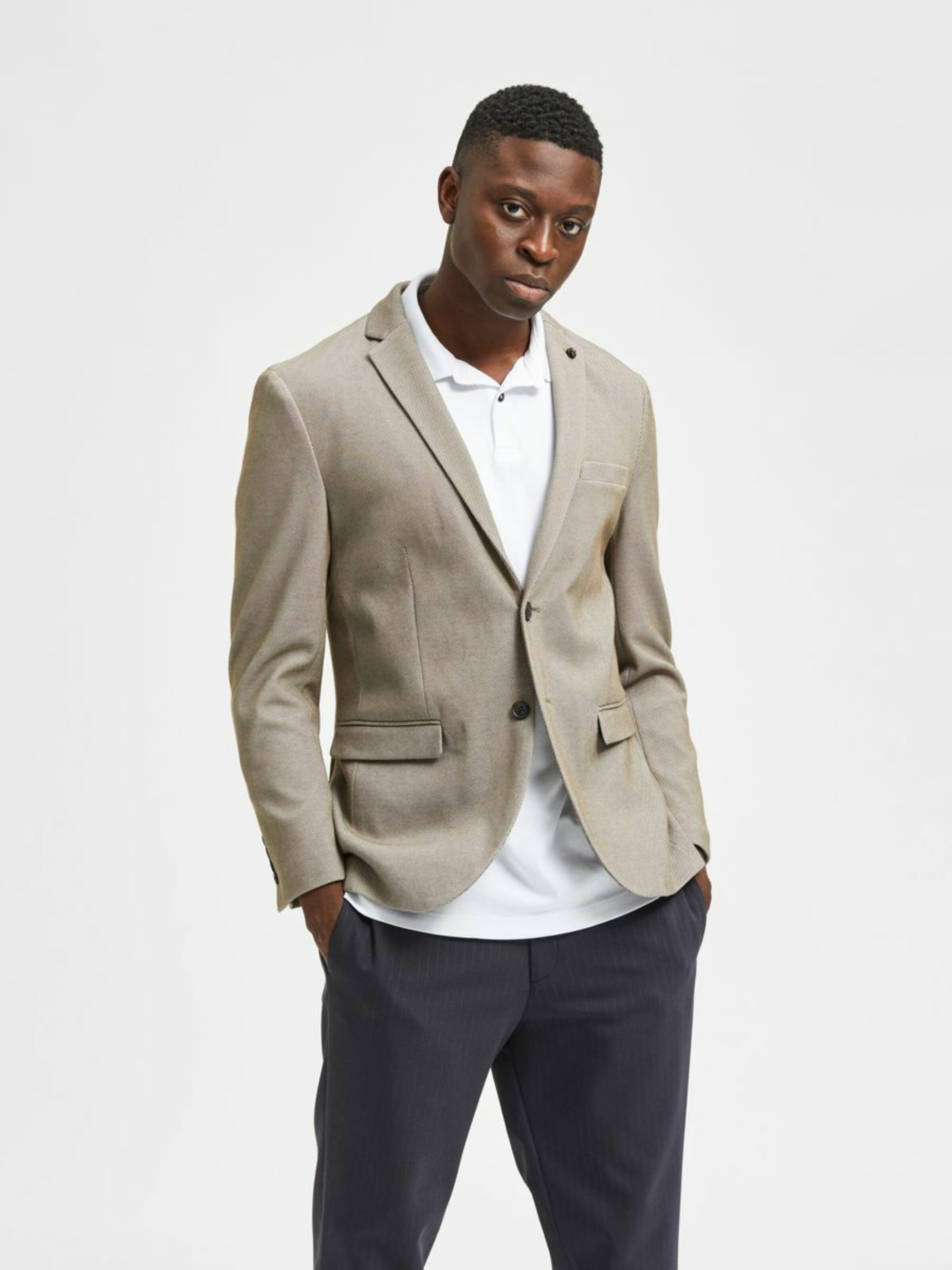 Männer Anzüge & Sakkos SELECTED HOMME Sakko 'ALVIN' in Sand - VF04405 Männer Anzüge & Sakkos SELECTED HOMME Sakko 'ALVIN' in Sand - VF04405