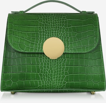 LeParmentier - Bolso de mano 'Bombo Croco' en verde: frente
