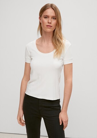 T-shirt comma casual identity en blanc : devant