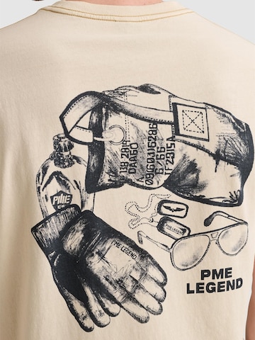 PME Legend T-shirt 'PME LEGEND - T-shirt in jersey with small artwork on the chest' i beige