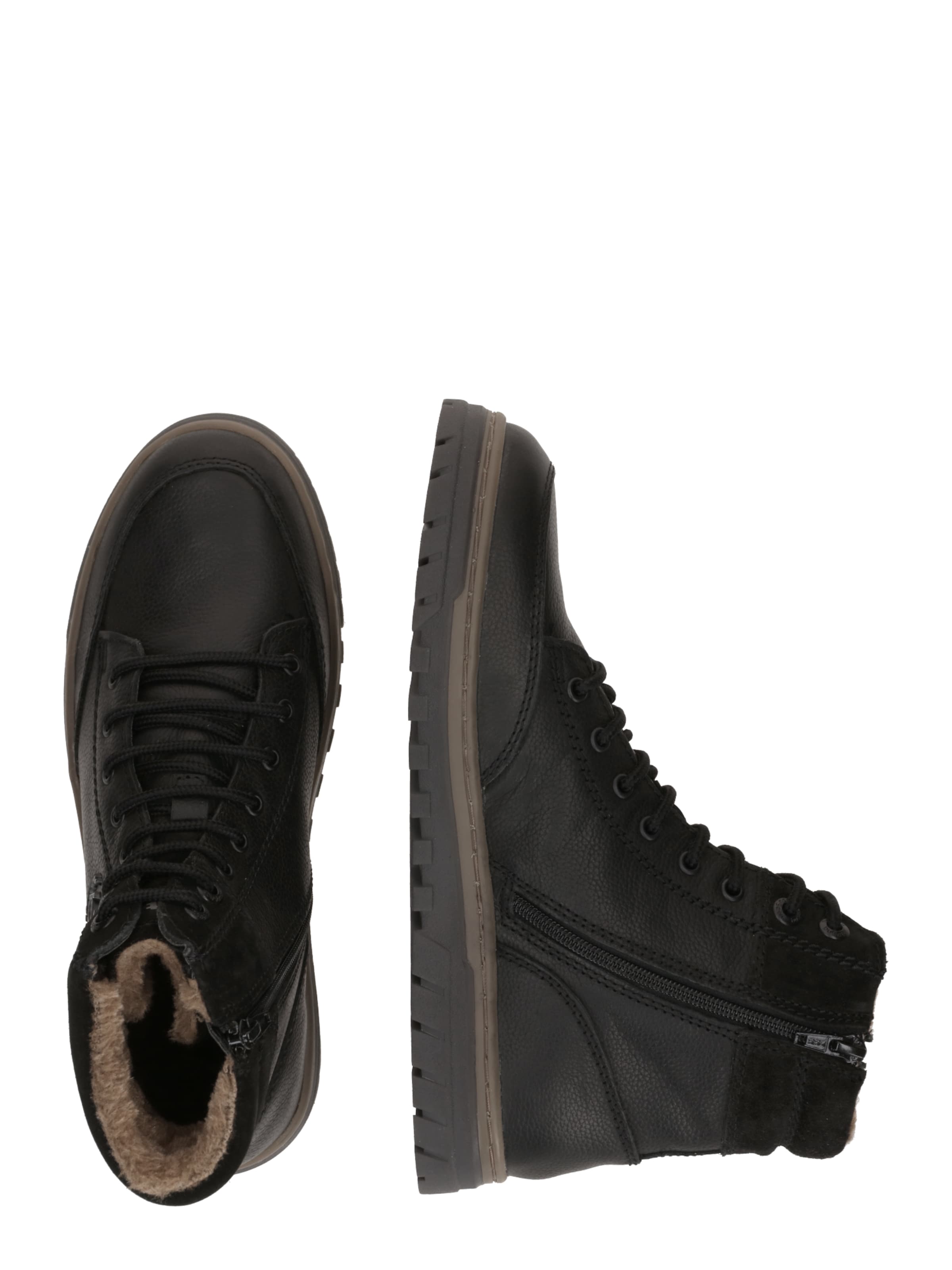 Bocanci cu șireturi de la bugatti pe negru