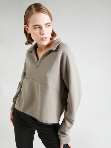 UNDER ARMOUR Sportief sweatshirt 'Unstoppable' in Grijs: voorkant