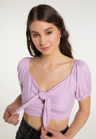 MYMO Top in Purple: front