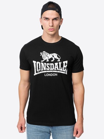 LONSDALE - Camiseta en negro: frente