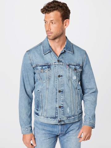 Veste mi-saison 'The Trucker Jacket' LEVI'S ® en bleu : devant