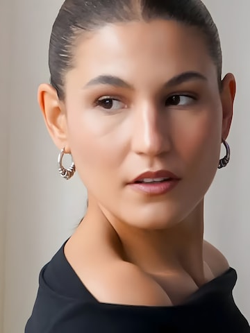 hiBALI Earrings 'Link Curvy' in Silver